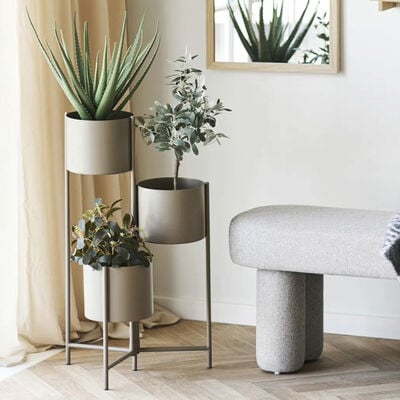 House Nordic 3-osainen kukkateline ruskea